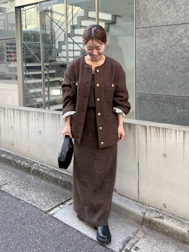 「アイテム（ワンピース/ドレス）」を使った、こてがわさん（レディース・151cm）の秋コーディネート