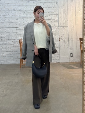 「LOUNGEDRESS（ラウンジドレス）のアイテム（ピアス（両耳用））」を使った、こてがわさん（レディース・151cm）の秋コーディネート