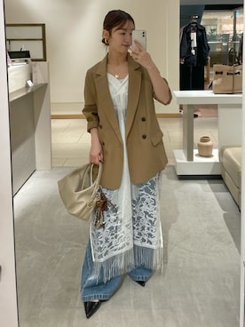 「アイテム（チャーム）」を使った、こてがわさん（レディース・151cm）の春コーディネート