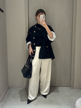 「アイテム（トートバッグ）」を使った、こてがわさん（レディース・151cm）の秋コーディネート