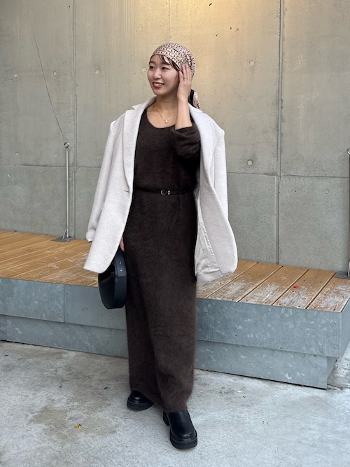 Loungedress 2WAYシャギーニット　グレー Loungedress 2WAYシャギーニット グレー