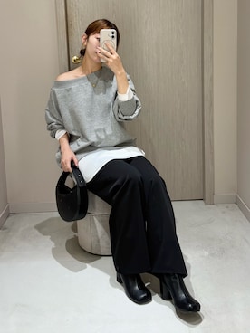 「アイテム（トートバッグ）」を使った、こてがわさん（レディース・151cm）の秋コーディネート