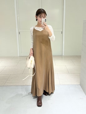 「アイテム（ワンピース/ドレス）」を使った、こてがわさん（骨格ウェーブ・レディース・151cm）の秋コーディネート