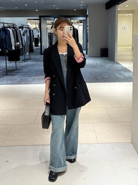 「アイテム（オールインワン・サロペット）」を使った、こてがわさん（レディース・151cm）の秋コーディネート