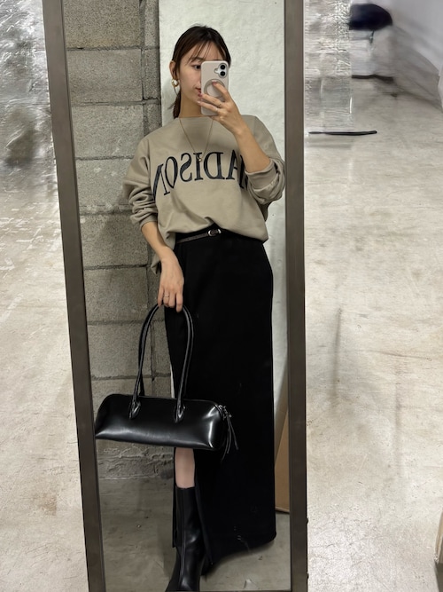 Lサイズも登場！】ポンチZIPタイトスカート（スカート）｜LOUNGEDRESS