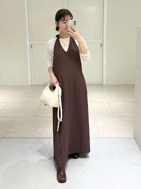 「アイテム（ワンピース/ドレス）」を使った、こてがわさん（骨格ウェーブ・レディース・151cm）の秋コーディネート