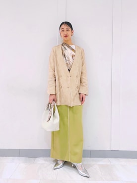 「AIC.（エーアイシー）のアイテム」を使った、NICAL　伊勢丹JR京都さん（レディース・161cm）の春コーディネート