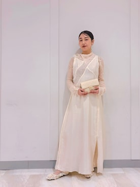 「LA BELLE ETUDE（ラベルエチュード）のアイテム（ワンピース/ドレス）」を使った、NICAL　伊勢丹JR京都さん（レディース・161cm）の春コーディネート