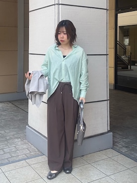 「MICO COULIER（ミコクリエ）のアイテム」を使った、økiさん（レディース・160cm）の春コーディネート