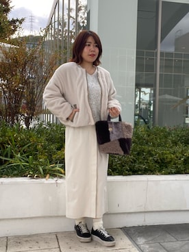 økiさん（レディース・160cm）の冬コーディネート