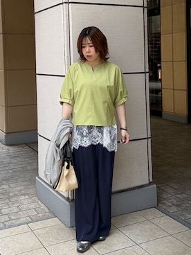 「MICO COULIER（ミコクリエ）のアイテム」を使った、økiさん（レディース・160cm）の春コーディネート