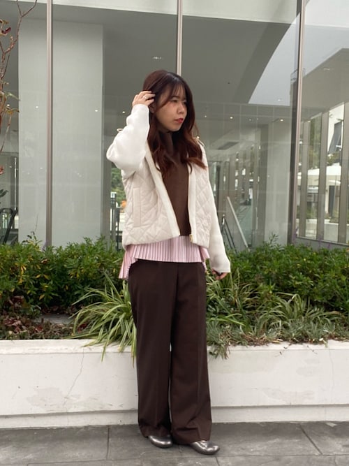 【mizoyayayoiコラボ】美品リブニットカラー中綿ジャケット mizota yayoi x callautia リブニットカラー中綿ジャケット - メルカリ