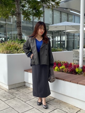 「アイテム（トレンチコート）」を使った、økiさん（レディース・160cm・20代）の秋コーディネート