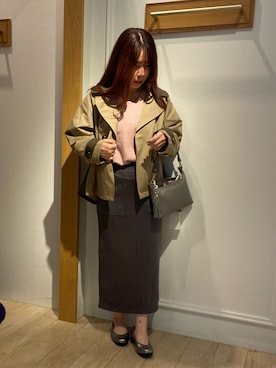 「アイテム（トレンチコート）」を使った、økiさん（レディース・160cm・20代）の秋コーディネート