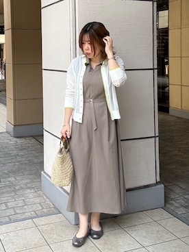 「MICO COULIER（ミコクリエ）のアイテム」を使った、økiさん（レディース・160cm）の春コーディネート