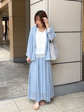 「MICO COULIER（ミコクリエ）のアイテム」を使った、økiさん（レディース・160cm）の春コーディネート