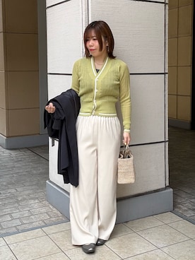 「MICO COULIER（ミコクリエ）のアイテム」を使った、økiさん（レディース・160cm）の春コーディネート