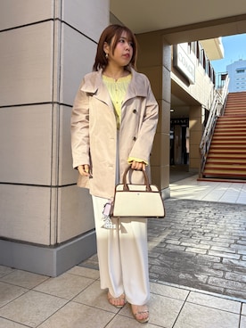 「アイテム（チャーム）」を使った、økiさん（レディース・160cm）の春コーディネート