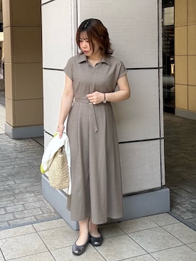 「MICO COULIER（ミコクリエ）のアイテム」を使った、økiさん（レディース・160cm）の春コーディネート