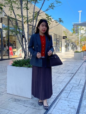 「アイテム（テーラードジャケット）」を使った、økiさん（レディース・160cm・20代）の秋コーディネート