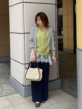 「MICO COULIER（ミコクリエ）のアイテム」を使った、økiさん（レディース・160cm）の春コーディネート