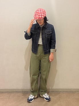 「アイテム（ハンチング/ベレー帽）」を使った、うるさん（レディース・158cm）の秋コーディネート