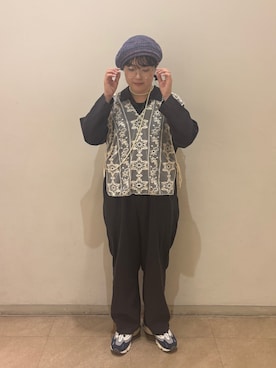 「アイテム（ハンチング/ベレー帽）」を使った、うるさん（レディース・158cm）の秋コーディネート