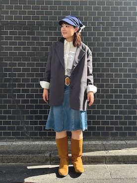 「HANNE（アン）のアイテム」を使った、うるさん（レディース・158cm）の春コーディネート