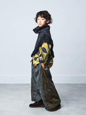 「アイテム（シャツ/ブラウス）」を使った、parkmadeinkyotoさん（キッズ・125cm）の秋コーディネート