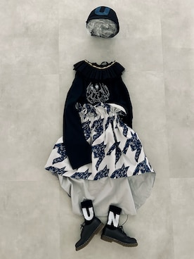 「アイテム（スカート）」を使った、parkmadeinkyotoさん（キッズ・125cm）の冬コーディネート