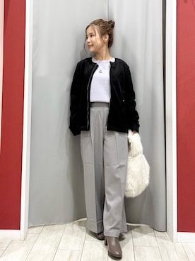 「アイテム（ブルゾン）」を使った、shio さん（レディース・143cm）の秋コーディネート