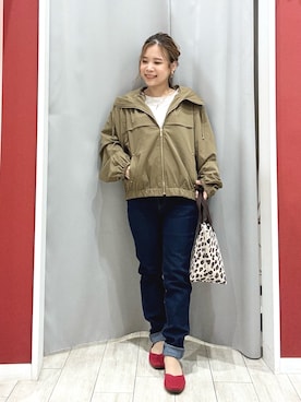 「アイテム（ブルゾン）」を使った、shio さん（レディース・143cm）の秋コーディネート