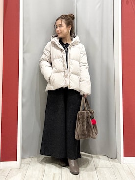 「アイテム（チャーム）」を使った、shio さん（レディース・143cm）の冬コーディネート