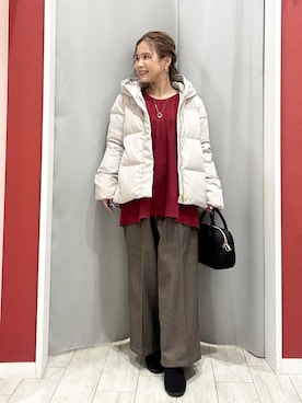 「おでかけコーデ」｜「アイテム（ダウンジャケット/コート）」を使った、shio さん（レディース・143cm）の冬コーディネート