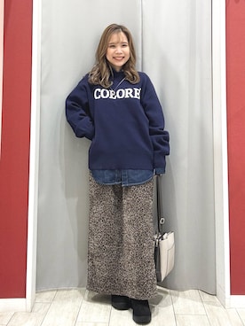 「Cutie Blonde（キューティーブロンド）のアイテム」を使った、shio さん（レディース・143cm）の冬コーディネート