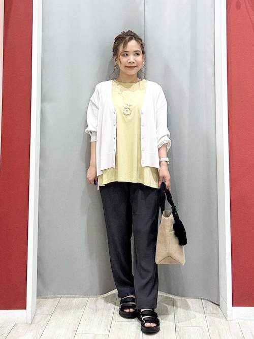 UVカット/接触冷感】とろみタックノースリーブトップス（Tシャツ