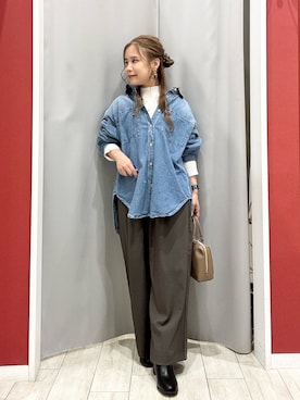 「アイテム（ニット/セーター）」を使った、shio さん（レディース・143cm）の秋コーディネート