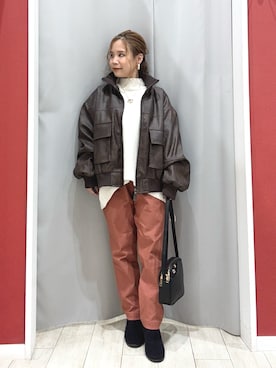 「アイテム（ブルゾン）」を使った、shio さん（レディース・143cm）の秋コーディネート