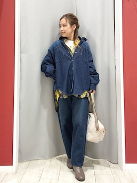 「アイテム（ネックレス）」を使った、shio さん（レディース・143cm）の秋コーディネート