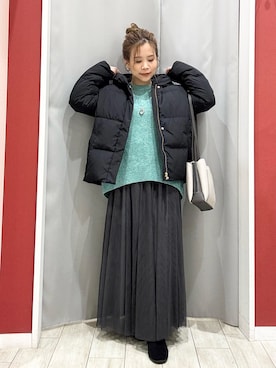 「アイテム（バッグ）」を使った、shio さん（レディース・143cm）の冬コーディネート