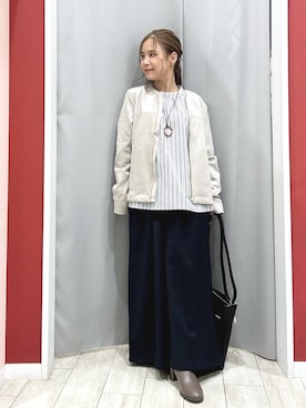 「アイテム（ブルゾン）」を使った、shio さん（レディース・143cm・20代）の秋コーディネート