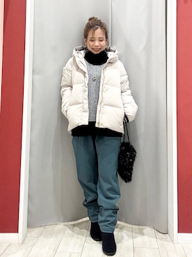 「アイテム（ネックレス）」を使った、shio さん（レディース・143cm・20代）の冬コーディネート