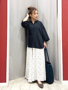 「アイテム（トートバッグ）」を使った、shio さん（レディース・143cm）の夏コーディネート