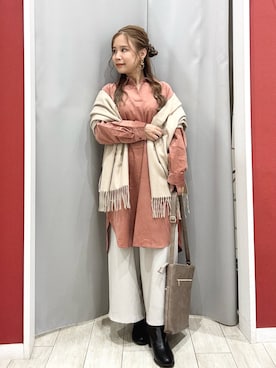 「アイテム（チュニック）」を使った、shio さん（レディース・143cm）の秋コーディネート