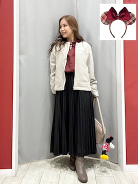 「アイテム（ブルゾン）」を使った、shio さん（レディース・143cm）の秋コーディネート