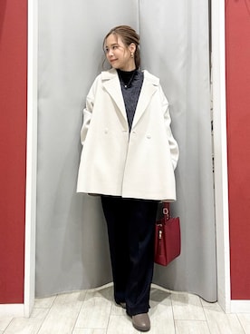 「SHOO・LA・RUE（シューラルー）の【軽量】ふわっと軽い3層ショルダーバッグ（ショルダーバッグ）」を使った、shio さん（レディース・143cm）の冬コーディネート