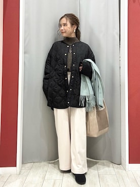 「アイテム（ストール/ショール）」を使った、shio さん（レディース・143cm）の冬コーディネート