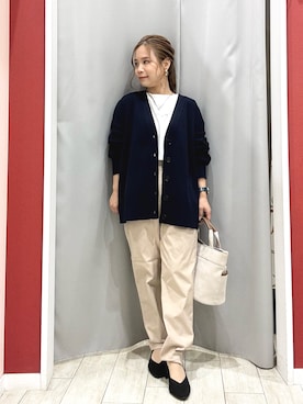 「アイテム（カーディガン/ボレロ）」を使った、shio さん（レディース・143cm）の秋コーディネート