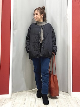 「アイテム（バッグ）」を使った、shio さん（レディース・143cm）の秋コーディネート