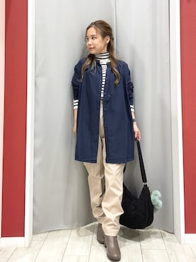 「アイテム（チュニック）」を使った、shio さん（レディース・143cm）の秋コーディネート